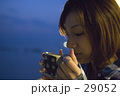 Girl drinking a coffee