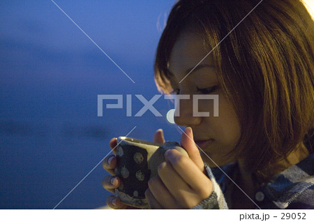 Girl drinking a coffee Girl drinking a coffee