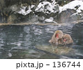 降雪の中の入浴