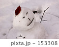 落ち葉と雪だるま