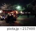 夜桜とおでん屋台