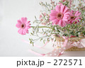 ピンクの花とりぼん