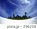 空とビーチの間：南国の島(モルディブ共和国アンガガ島)
