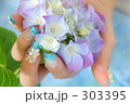 ネイルアートブルー（横）