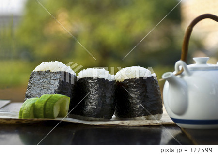 お茶 おにぎり 田舎