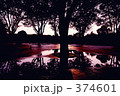 Park of evening glow