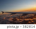 飛行機から見た夕焼け