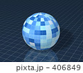 グリッドと球体（横）