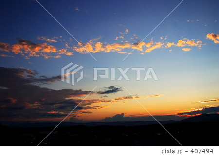 「8月最後の夕景」の写真素材 「8月最後の夕景」の写真素材