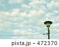 ちょっとレトロな街灯と青空