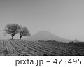 モノクロの羊蹄山