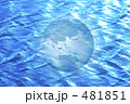 地球儀と水