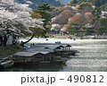 渡月橋の桜