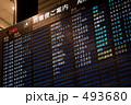 空港の電光掲示板