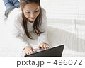 女性とパソコン