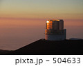夕日に照らされるすばる天文台
