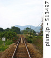 まっすぐ続く田舎の線路