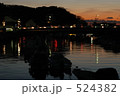 夕暮れの河口