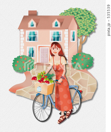 「女性のライフスタイル(自転車)」のイラスト素材 「女性のライフスタイル(自転車)」のイラスト素材