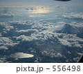 冬の富士山上空からみた山中湖の輝きと三保松原