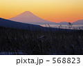 朝焼けの富士山