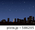 都会のイラスト　夜中