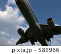 頭上をかすめる飛行機
