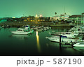 三重県鈴鹿市千里で撮った港のボートの夜景