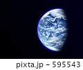 宇宙に浮かぶ青い星　横版