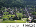 夏の白川郷の俯瞰