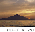 利尻島に沈む夕日