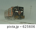 吹雪の中を走る津軽鉄道