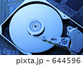 回転するハードディスク 