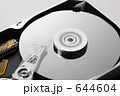 回転するハードディスク 