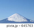 雪の富士と空