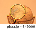 虫メガネと地球儀