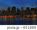 ブルーのエンパイアステートビルとＮＹ