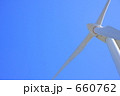 風力発電所と青空