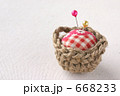 麻ひもピンクッション(花かご)
