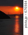 夕焼けの備讃瀬戸大橋