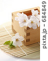 枡酒と桜