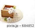 枡酒と桜