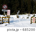 雪に埋もれた踏切
