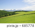 草原と十勝連峰