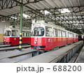 オーストリアのトラム車庫にて