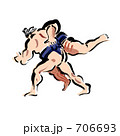 （相撲の決まり手）小手投げイラスト