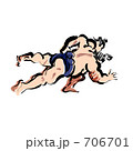 （相撲の決まり手）下手投げイラスト