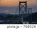 関門海峡の夕暮れ