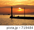 内海海岸の夕陽