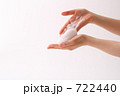 泡と女性の手の表情　クレンジング・スキンケア